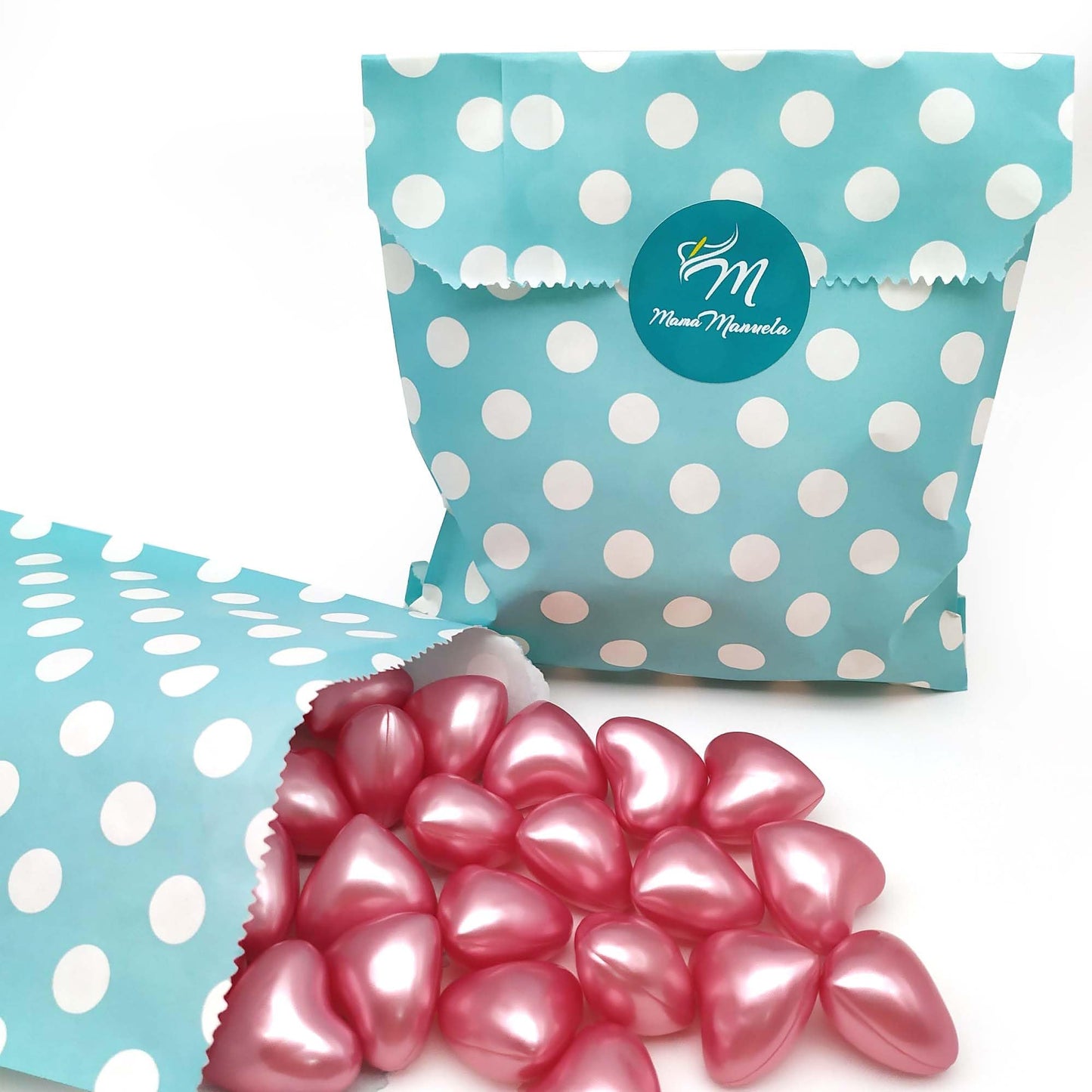 Caja 40 Perlas De Baño Con Aroma A Rosas - Con Aceite De Soja - Hidratante Y Aromática - Forma Corazón_5