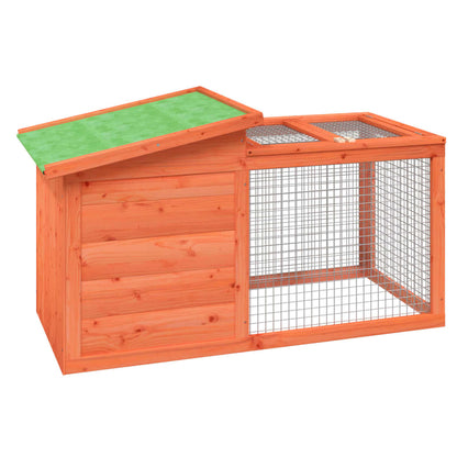 Conejera De Madera Maciza De Pino Marrón 100,5x54x55 Cm_0