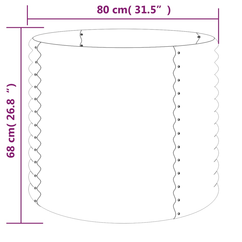 Jardinera De Acero Galvanizado Verde 80x80x68 Cm_3