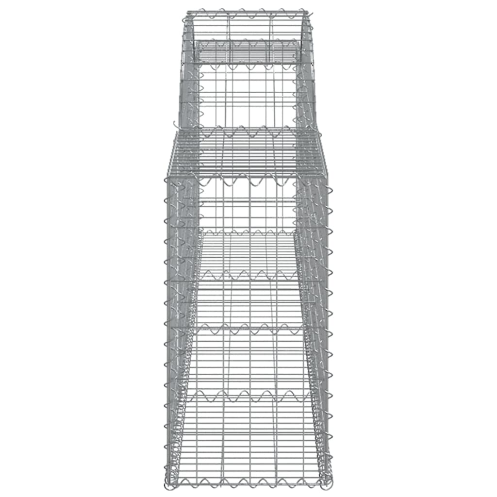 Cestas De Gaviones 17 Uds Forma De Arco Hierro 300x30x60/80 Cm_4