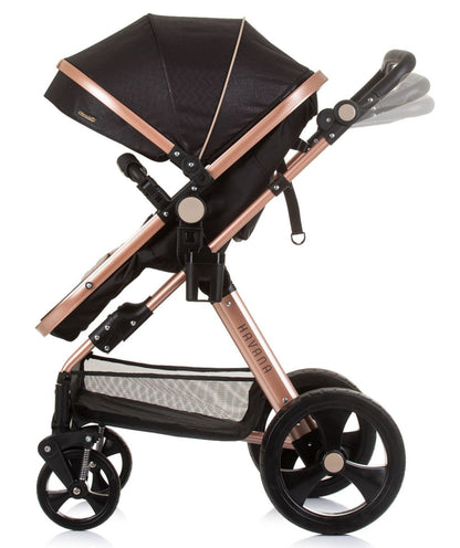Carrito De Bebé Havana Dúo Convertible Hasta 22 Kg Con Bolso Y Mosquitera Obsidian Gold_1