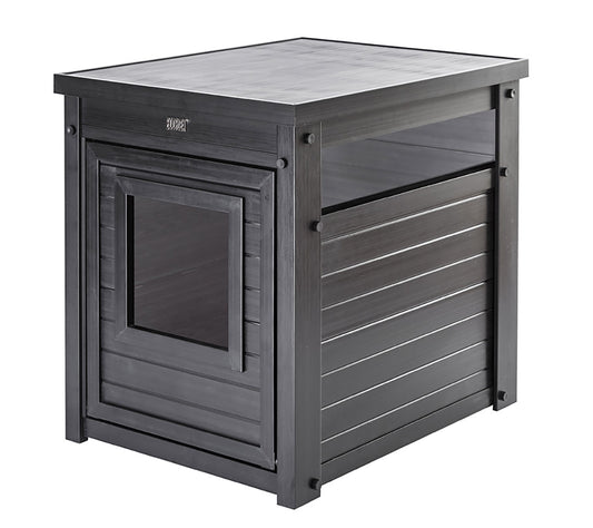 Arenero Para Gatos Cubierto Borneo - Fabricado En Ecoflex - Integra El Arenero En La Decoración De Tu Hogar, 58x44,6x70,2 Cm, 4 Colores (negro)_0