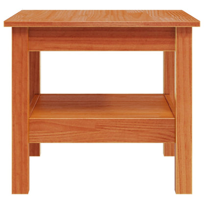Mesa De Centro Madera Maciza De Pino Marrón Cera 45x45x40 Cm_4