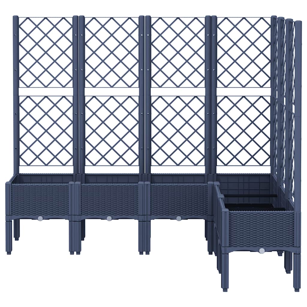 Jardinera Con Enrejado Pp Azul Gris 160x120x142 Cm_2
