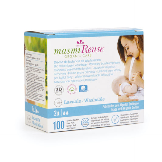 Almofadas de amamentação de pano laváveis ​​Masmi