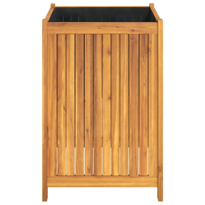 Jardinera Con Forro Madera Maciza De Acacia 50x50x75 Cm_5