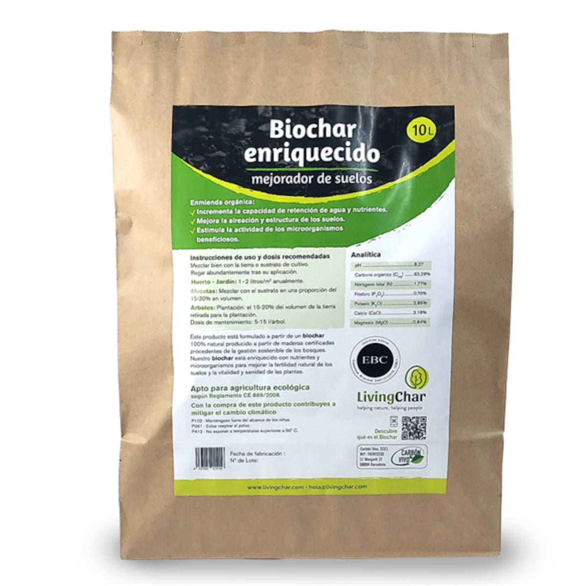 Biochar Enriquecido Livingchar 10l_0