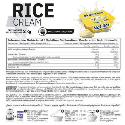 Rice Cream (crema De Arroz Pregelatinizada) - 2kg - Natillas De Vainilla - Fuente De Carbohidratos De Bue - Masmusculo S_4