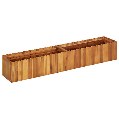 Arriate Elevado De Madera Maciza De Acacia 150x30x25 Cm_1