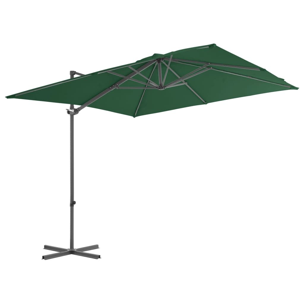 Vidaxl Sombrilla De Jardín Con Base Portátil Verde_1