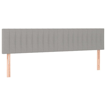 Cama Box Spring Con Colchón Tela Y Led Gris Claro 160x200 Cm / Vetonek_4