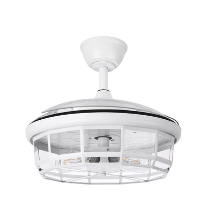 Ventilador Dc Tornado Blanco 5xe27 107d 3aspas Desplegables 6velocidades C/remoto Y Temporizador_1