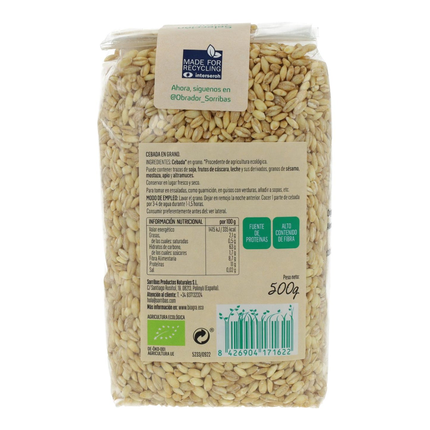 Cevada em Grão Biográ, 500g