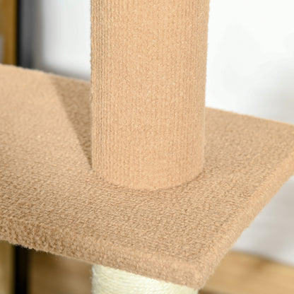 Pawhut Árbol Para Gatos Del Suelo Al Techo 43x27x228-260 Cm Con Altura Ajustable_3