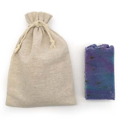Jabón Natural Lavanda 90g En Bolsa Regalo De Yute - Piel Grasa - Calma La Piel Irritada - Reduce La Aparición Del Acné_3