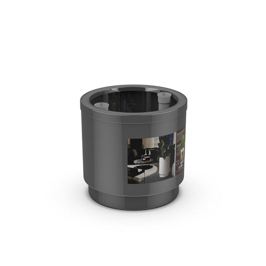 Vaso hidro-irrigável antracite D 26 x 25 cm