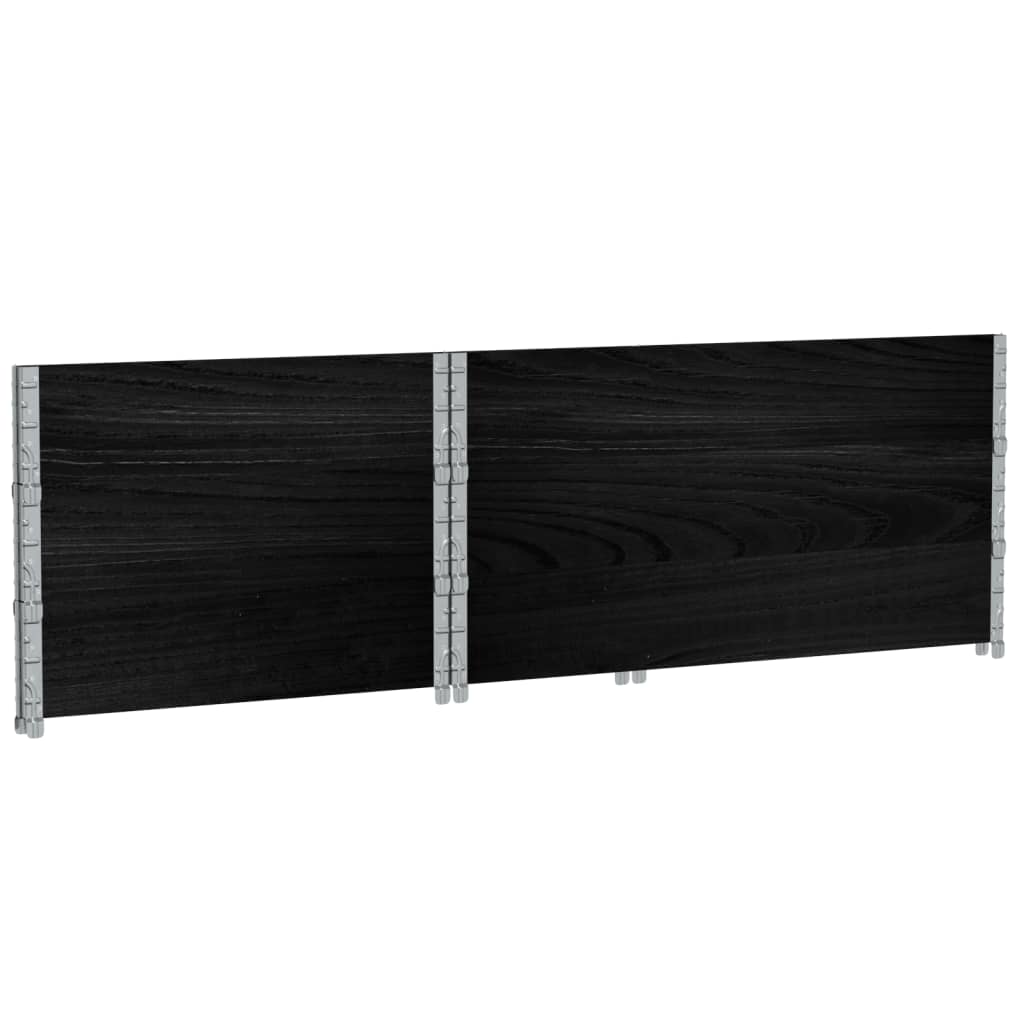 Jardinera De Madera Maciza De Pino Negra 120x80 Cm_5