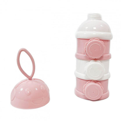Distribuidor de leite em pó Kikka Boo Pink de 3 níveis