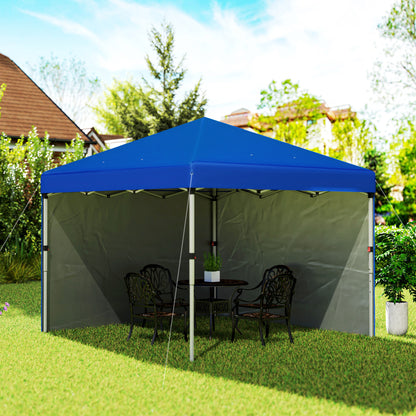 Outsunny Carpa Plegable 3x3 M Con Altura Ajustable Y Bolsa De Transporte Azul_1