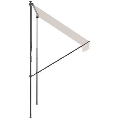 Outsunny Toldo Manual Retráctil 200x175x210-310cm Manivela Protecciónuv40+ Crema_4