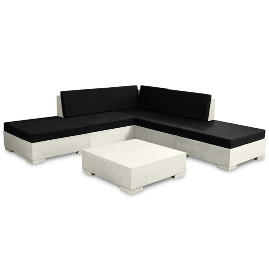 Vidaxl Set De Muebles De Jardín 6 Piezas Y Cojines Hormigón Gris_0