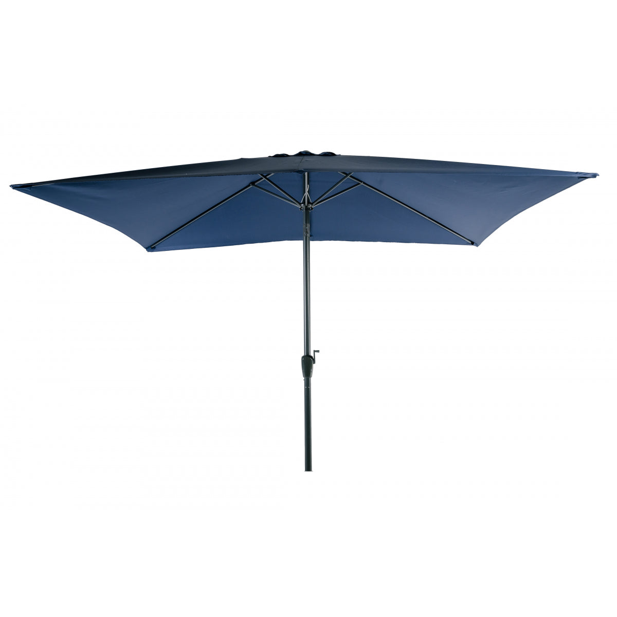 Sombrilla Rectangular 2x3m De Aluminio Y Poliéster Azul Con Manivela Basculante - Sombrilla Recto - Mobiliario De Jardín_0