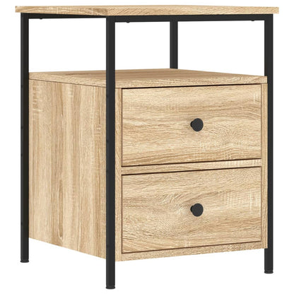 Mesita De Noche Madera De Ingeniería Roble Sonoma 44x45x60 Cm_0