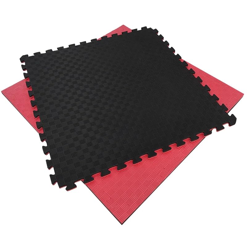 Artatami® Tatami Puzzle 1x1x40 mm Rojo - Negro Pack Ahorro【16 Unidades】 Alta Densidad EVA – Judo, BJJ, MMA y Lucha_0
