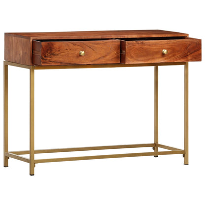 Mesa Consola De Madera Maciza De Acacia 100x35x76 Cm_0