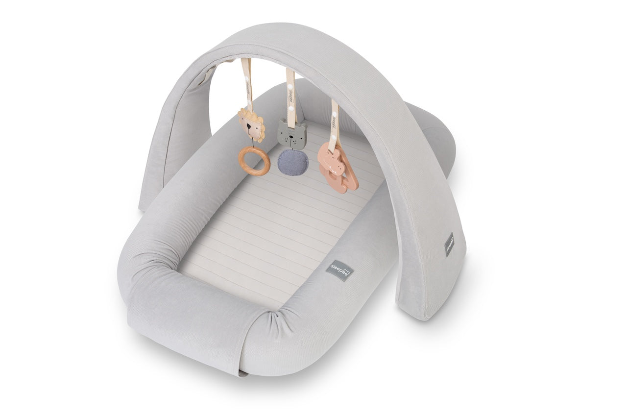 Cuna Nido 3 En 1 Con Arco De Juegos - Grey_0