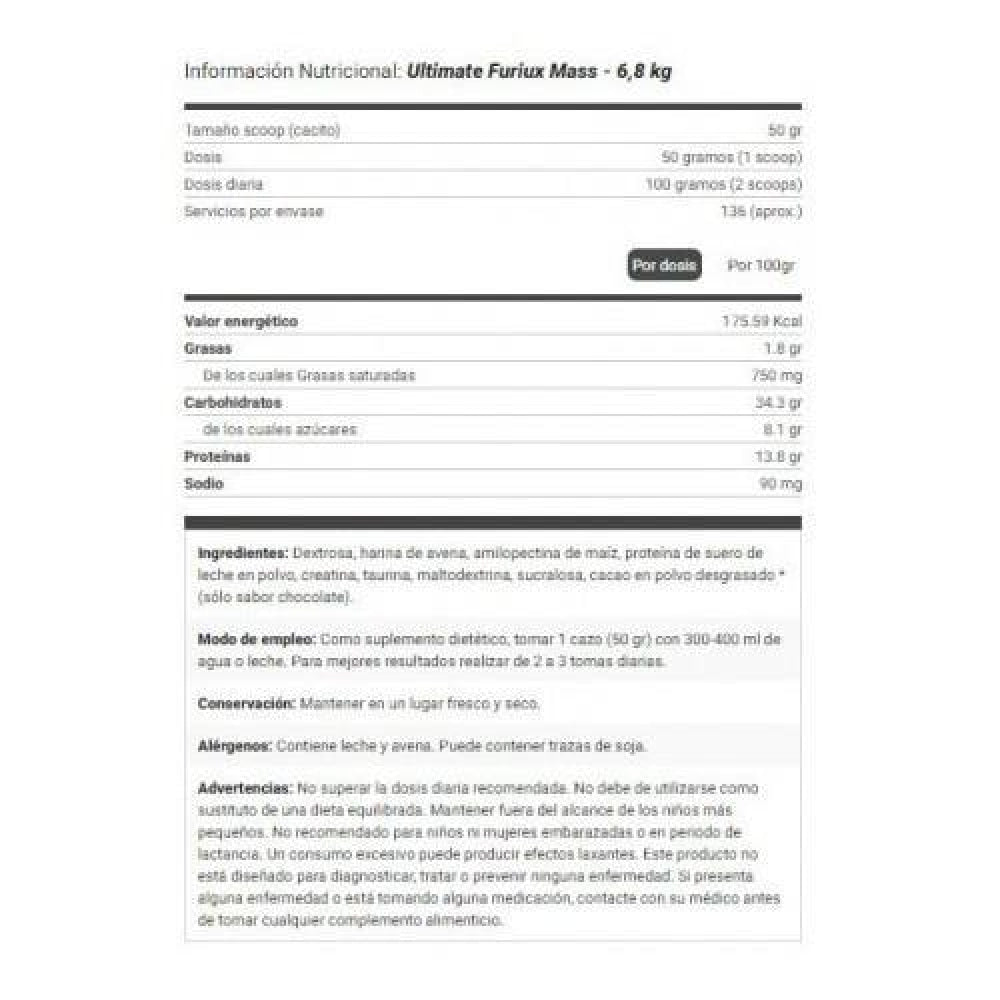 Furiux Mass 6.8 Kg Fresa - Plátano_1