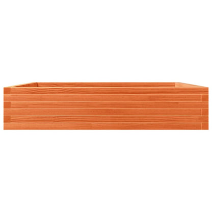 Jardinera De Madera Maciza De Pino Marrón Cera 110x110x23 Cm_5