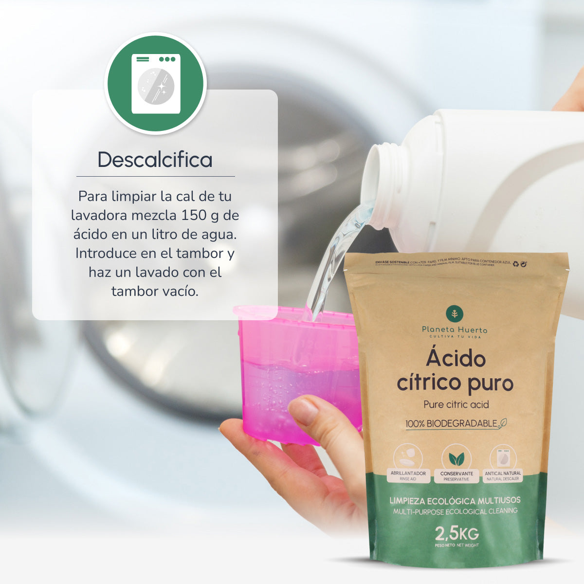 Embalagem 3x Ácido Cítrico Planeta Huerto 1 Kg