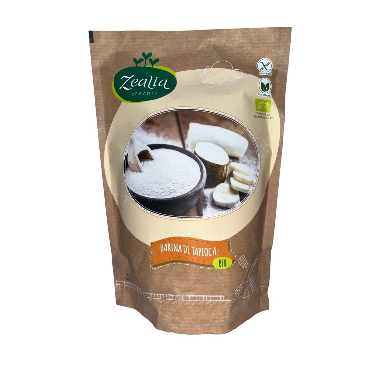 Farinha de Tapioca Biológica Sem Glúten, 500 g. Zealia