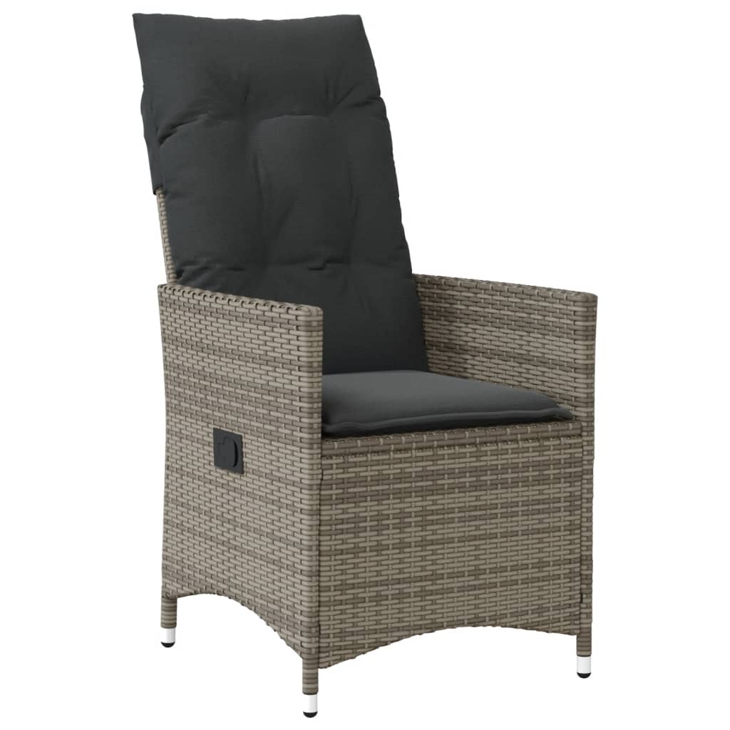 Sillas Y Mesita De Jardín Con Cojines 3 Piezas Ratán Pe Gris / Vetonek_2