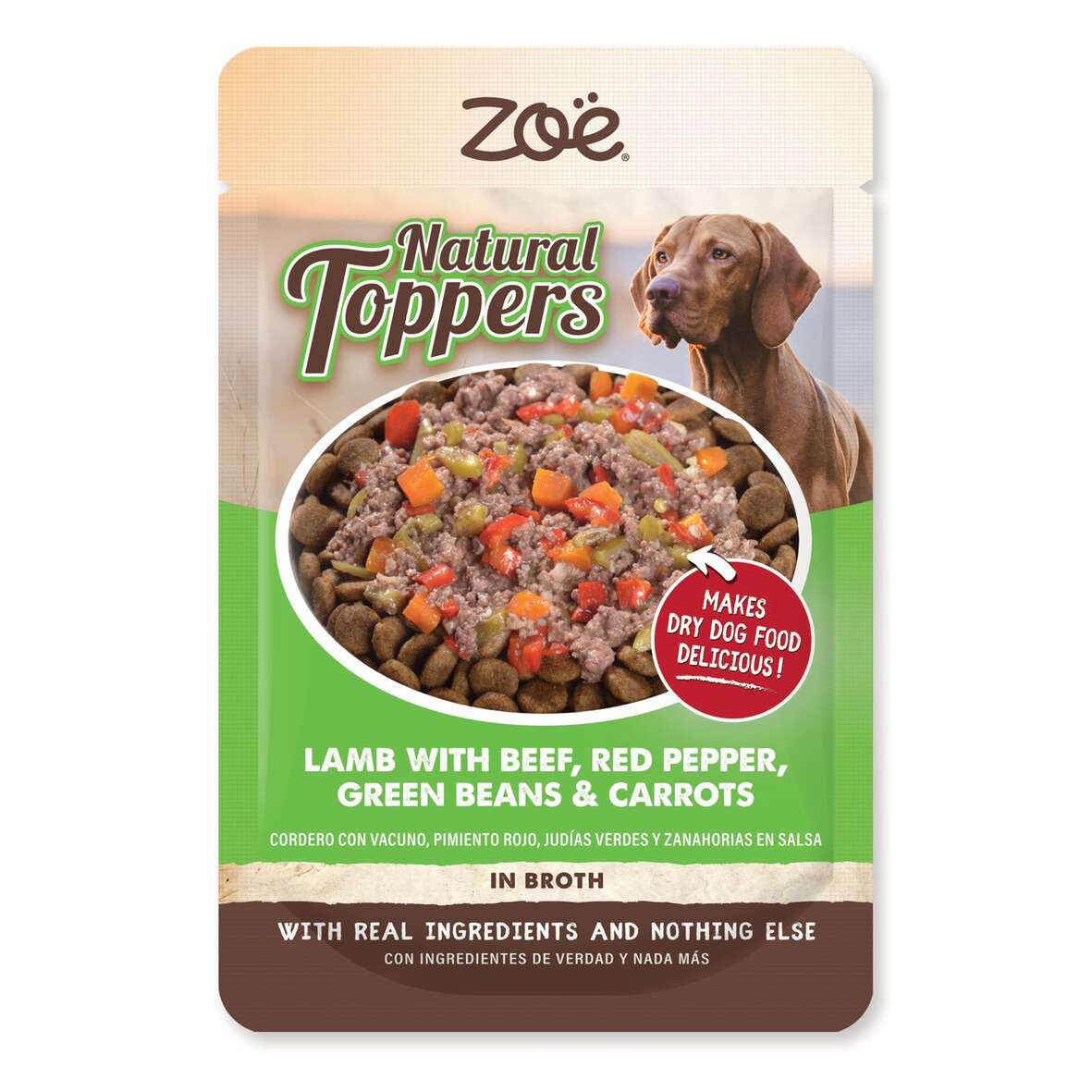 Topping para pienso de perros Natural Toppers cordero con ternera 85 g Zoë
