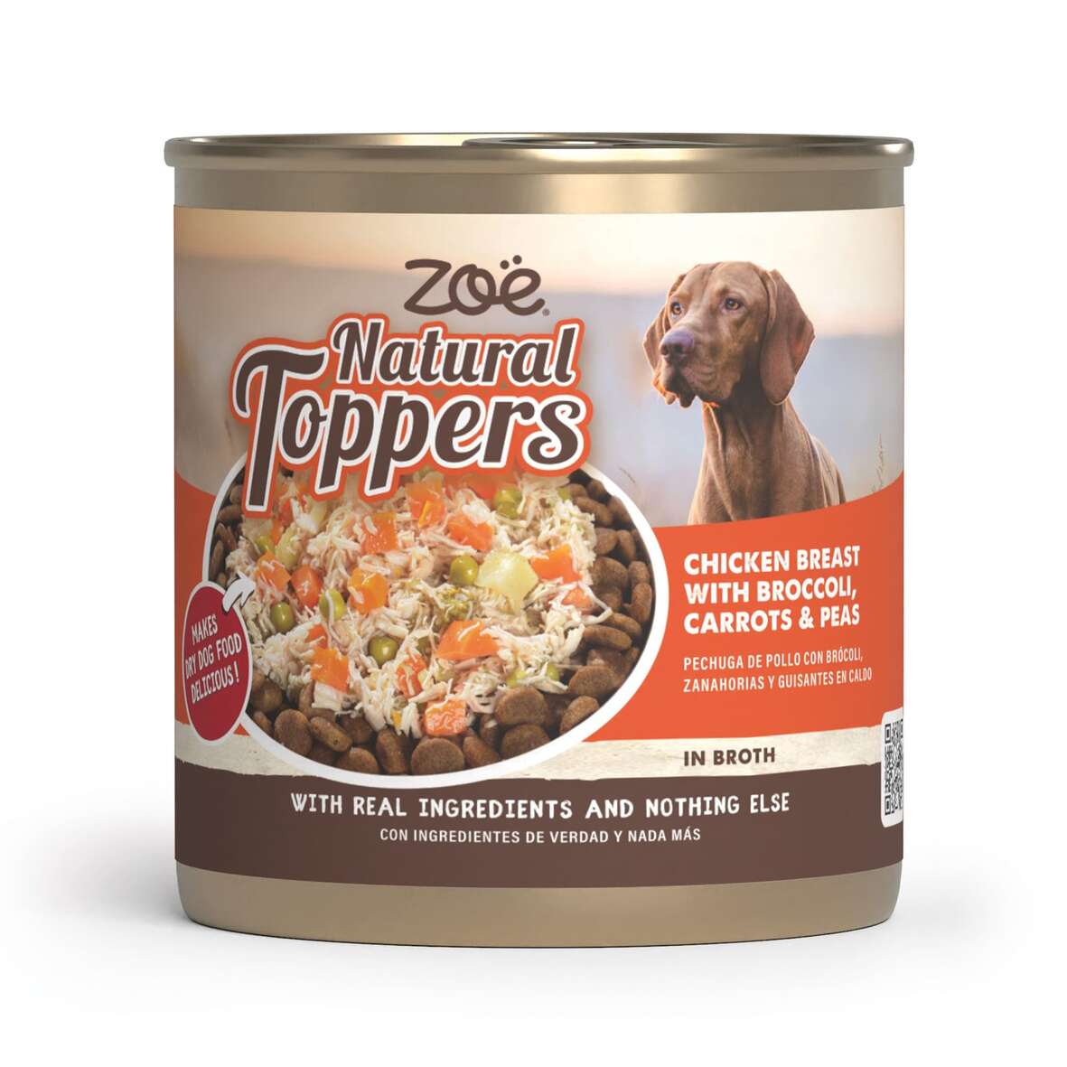 Topping para pienso de perros Natural Toppers pollo con brócoli 170 g Zoë