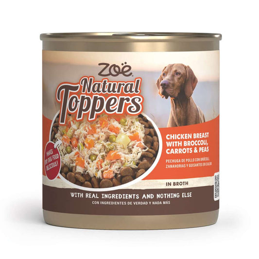 Topping para pienso de perros Natural Toppers pollo con brócoli 170 g Zoë