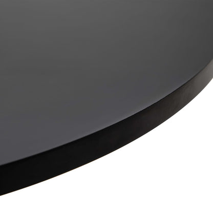 Mesa Alta De Cocina Mdf Negro Ø60 Cm_2