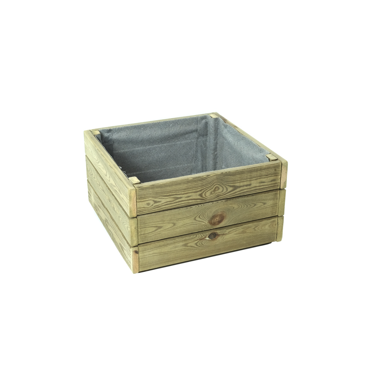 Jardinera De Madera Eko De Pino Tratada Vidahuerto 30x30x30 Cm.