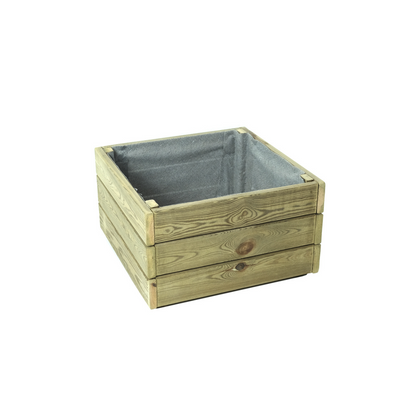 Jardinera De Madera Eko De Pino Tratada Vidahuerto 40x40x30 Cm._0