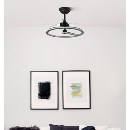 Ventilador 110w Dc Chom Negro 3 Aspas Transp. 46/66x62x62cm 6vel. 3 Colores C/remoto, Memoria Y Temporizador 9350lm_2