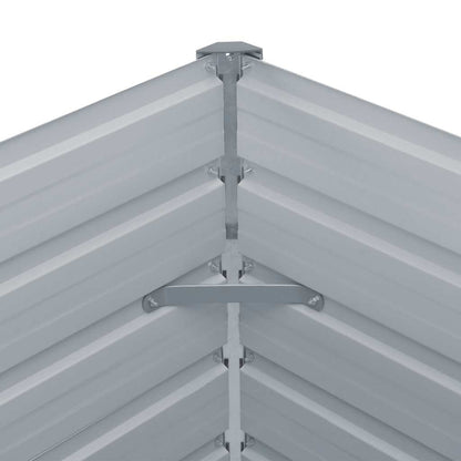 Jardinera Elevada De Acero Galvanizado Marrón 160x80x45 Cm_5