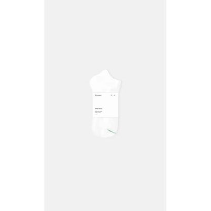 Meias minimalistas de algodão orgânico branco