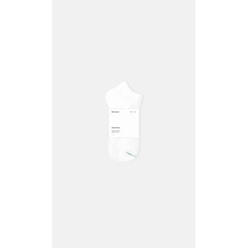 Meias minimalistas de algodão orgânico branco