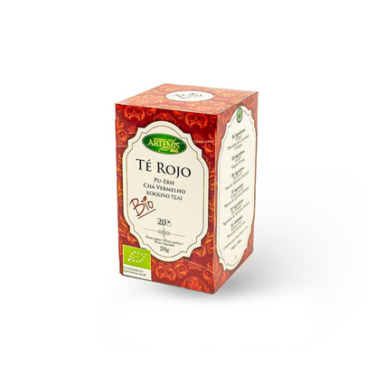 Saquetas de Chá Puerh Vermelho Eco 20 Filtros Artemisbio
