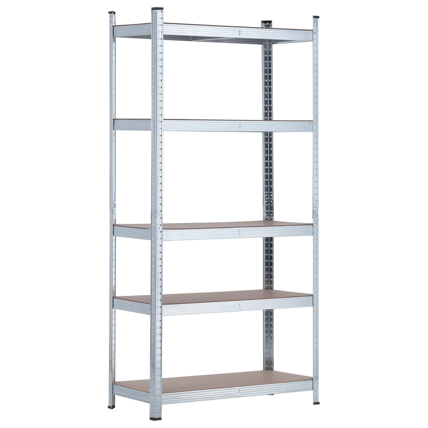 Estantería Modular Galvanizada Con 5 Baldas Ajustables 180x90x40cm 875kg_0