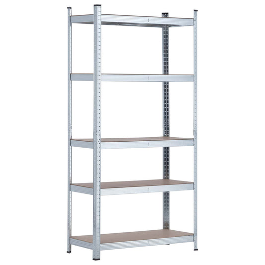 Estantería Modular Galvanizada Con 5 Baldas Ajustables 180x90x40cm 875kg_0