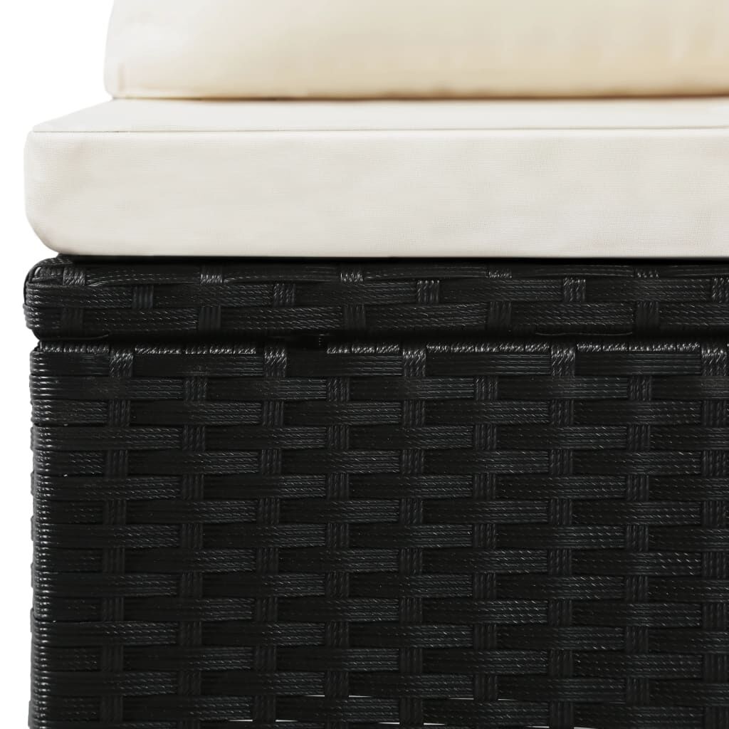 Vidaxl Set De Muebles De Jardín 4 Pzas Y Cojines Ratán Sintético Negro_3
