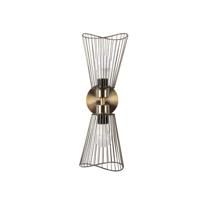 Aplique De Pared, Metal , Vintage, 16x16x48, Casquillo 2 X E 27 Max 40 W_2